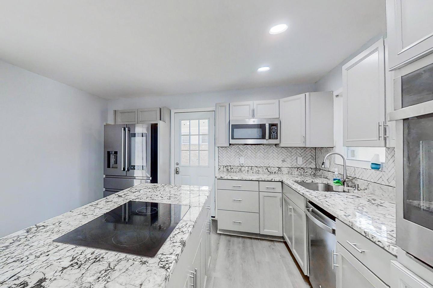 Common spaces including the kitchen