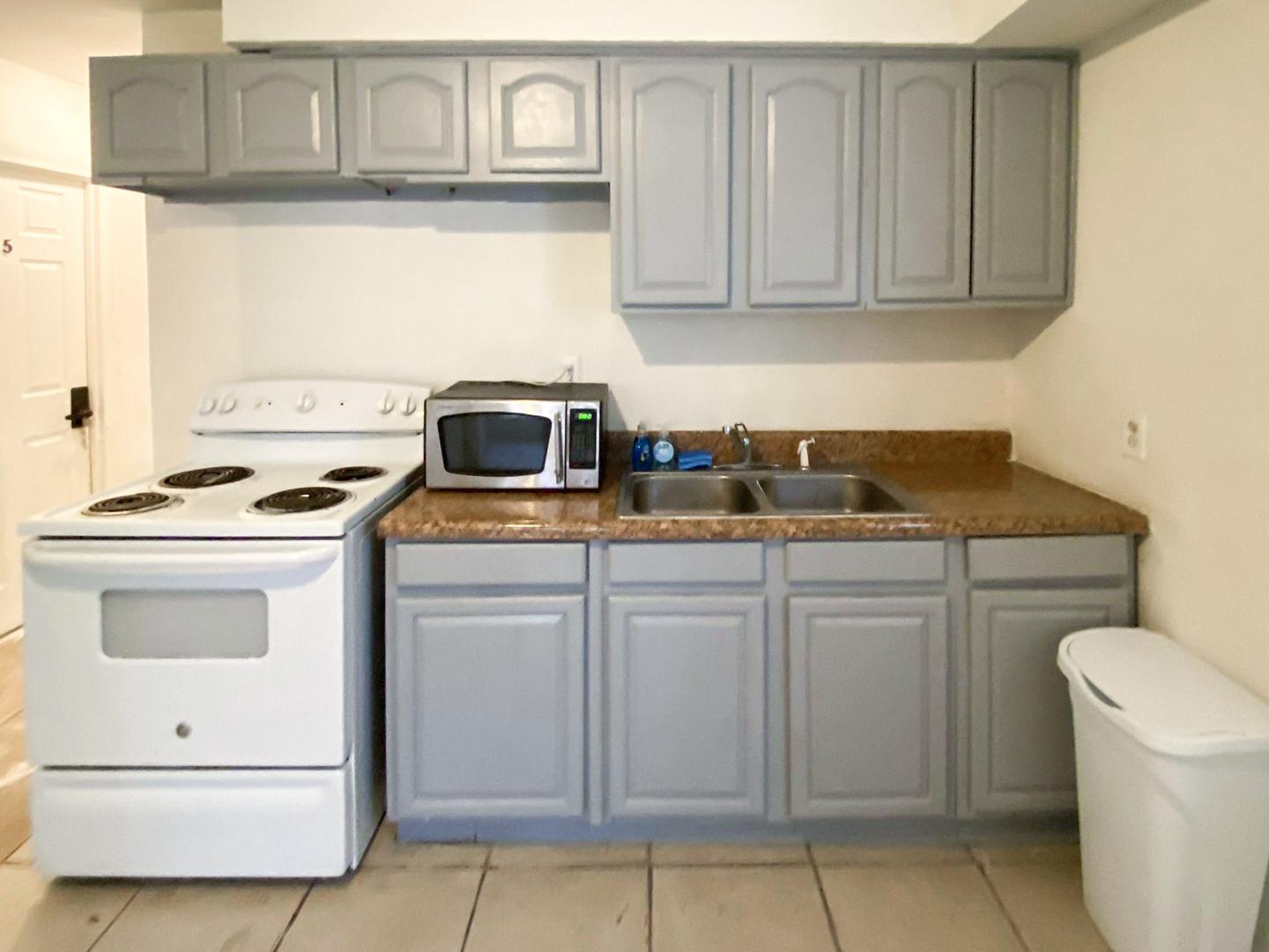 Common spaces including the kitchen