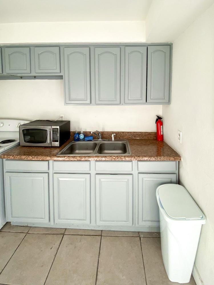Common spaces including the kitchen
