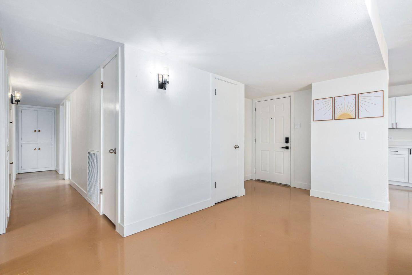 Common spaces including the kitchen