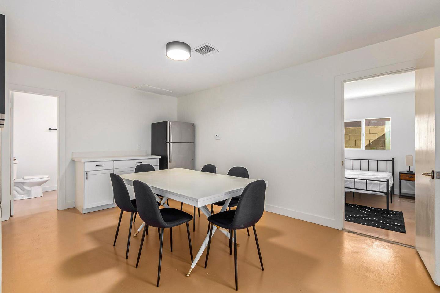 Common spaces including the kitchen