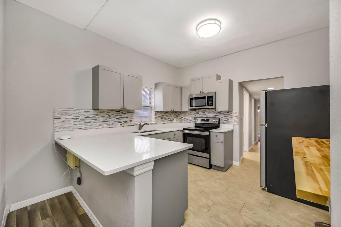 Common spaces including the kitchen
