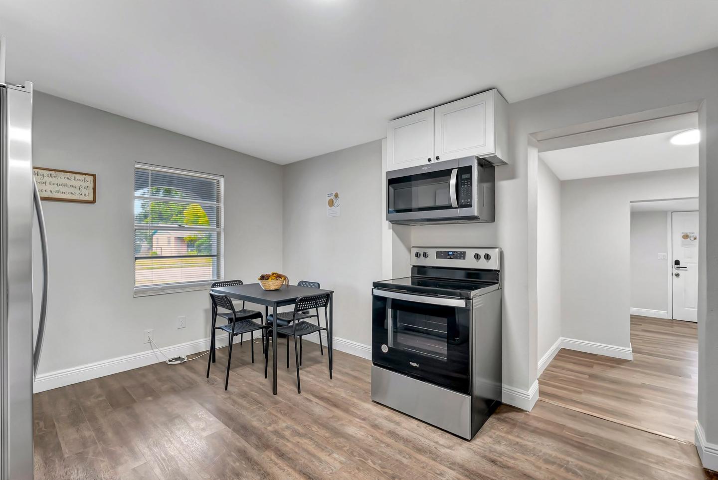 Common spaces including the kitchen