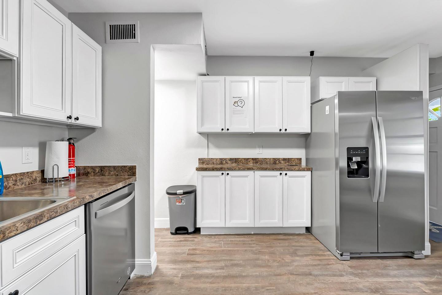 Common spaces including the kitchen