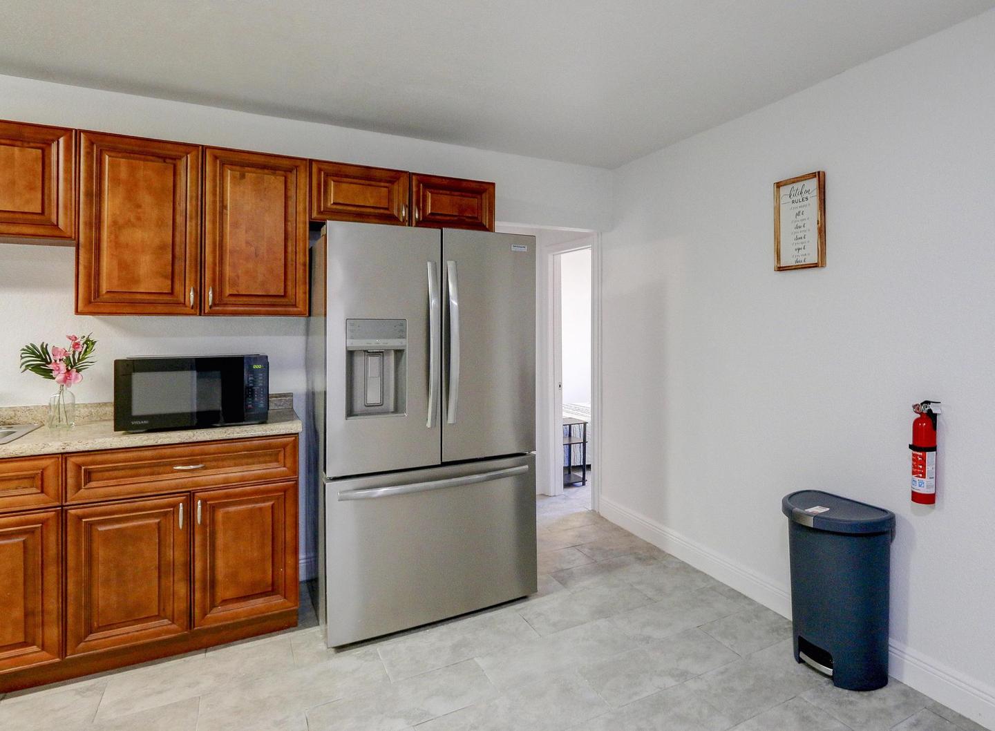 Common spaces including the kitchen