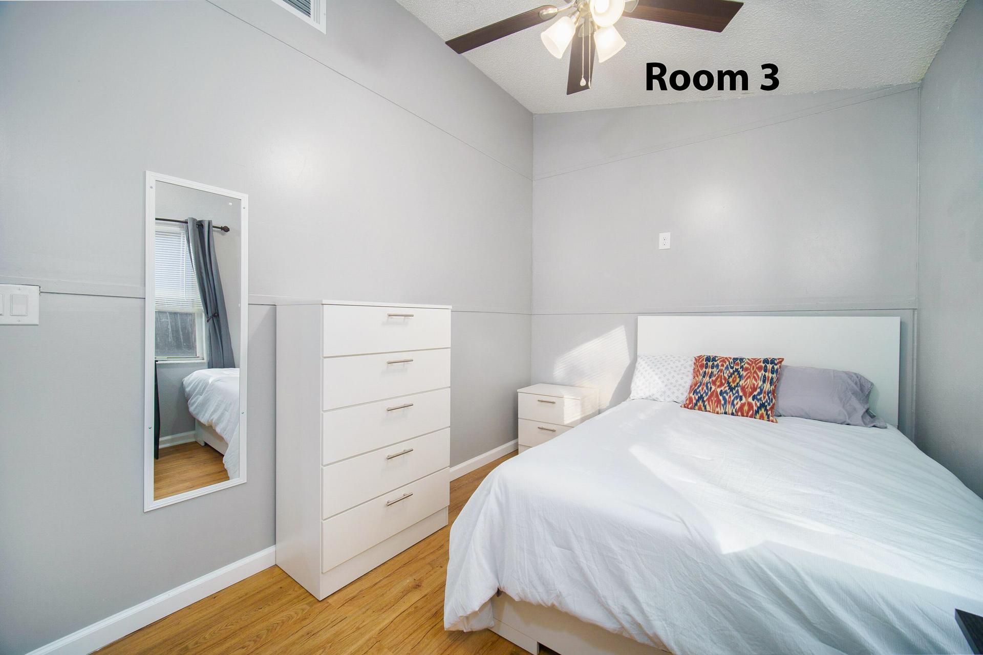 bedroom, detected:ceiling fan, bed
