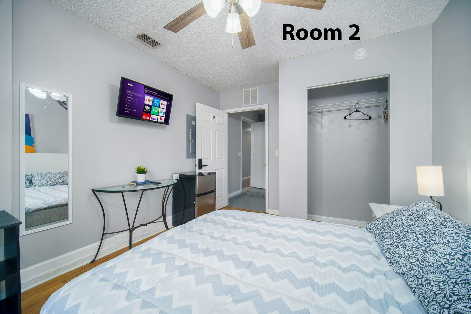 bedroom, detected:bed, ceiling fan