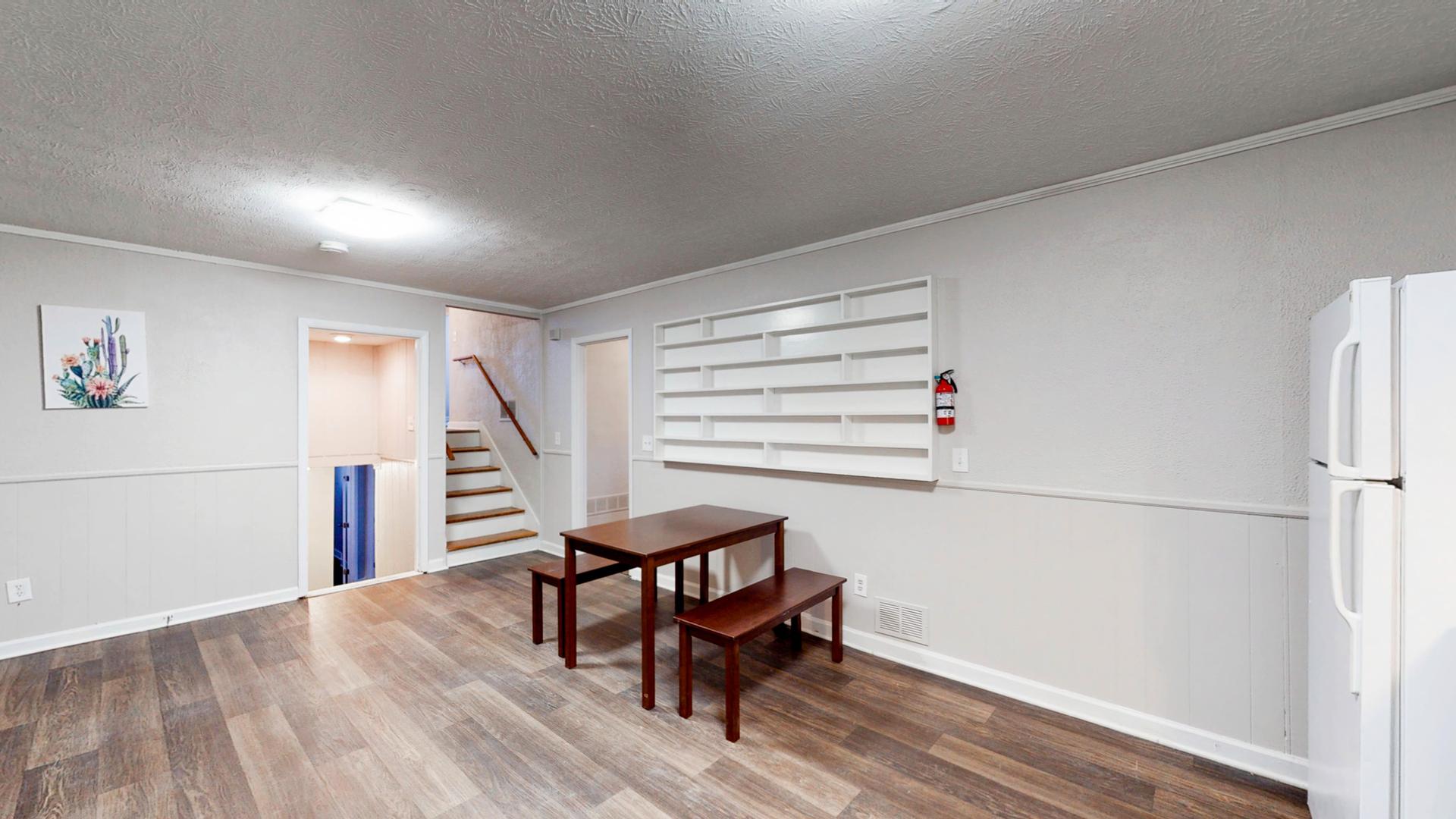 Common spaces including the kitchen