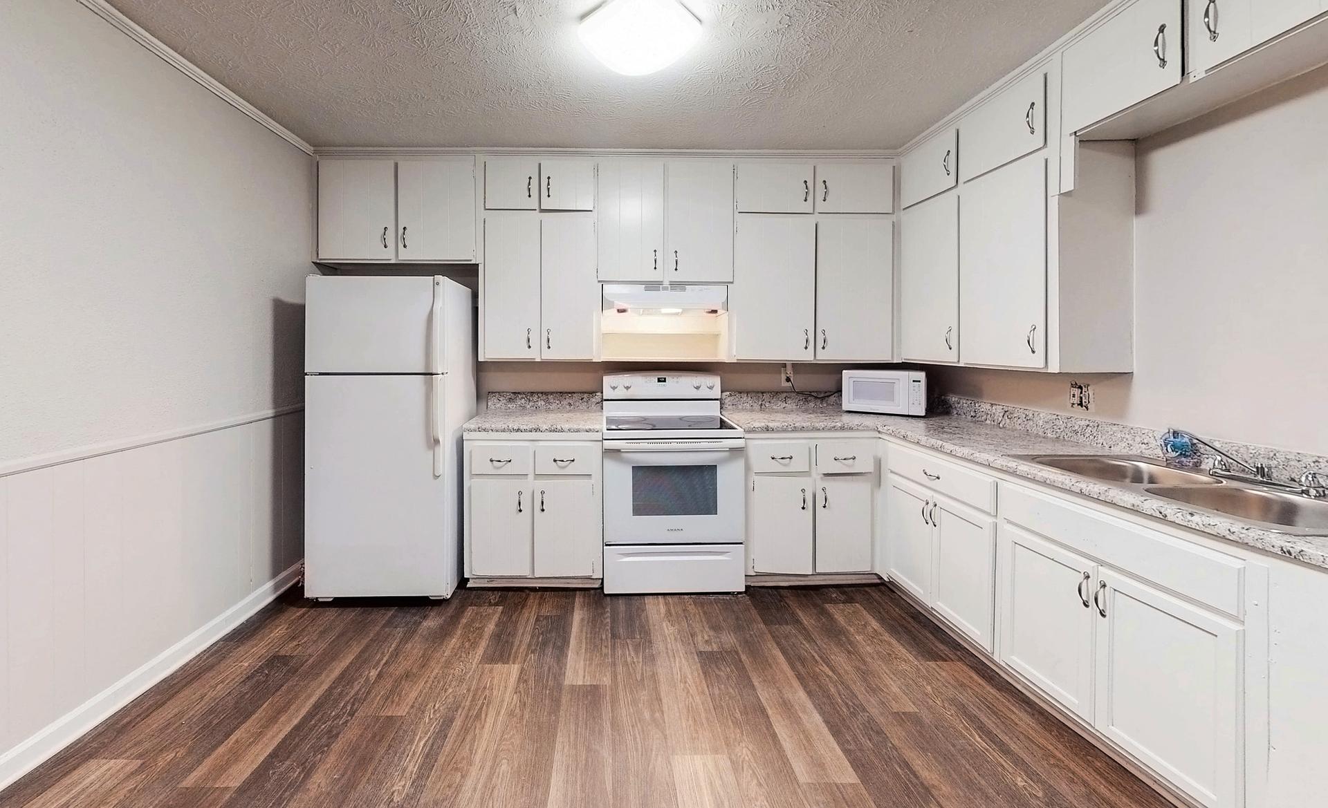 Common spaces including the kitchen