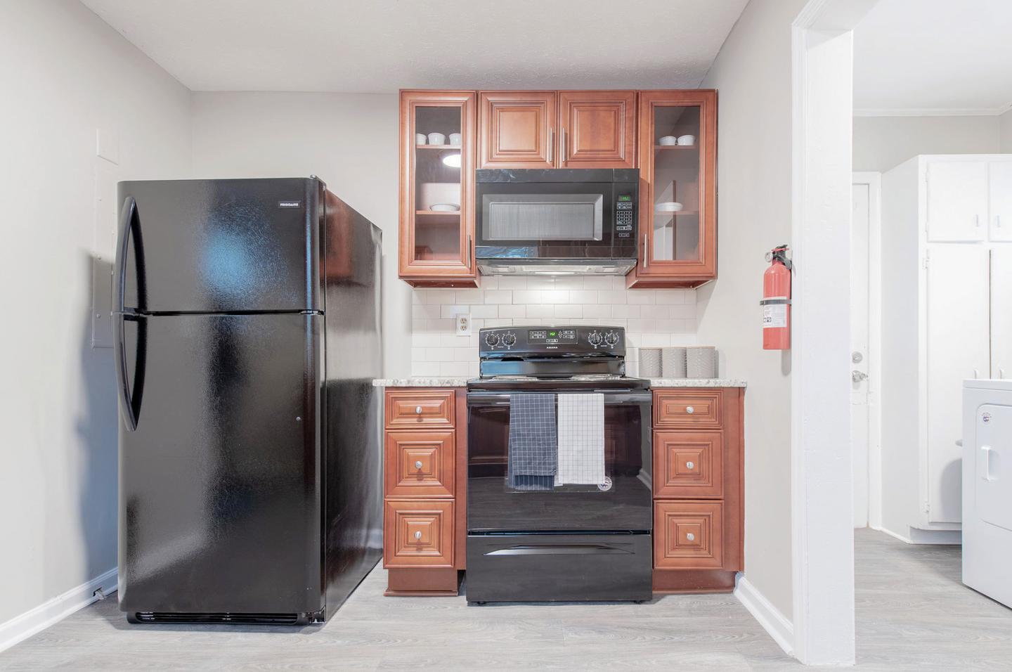 Common spaces including the kitchen