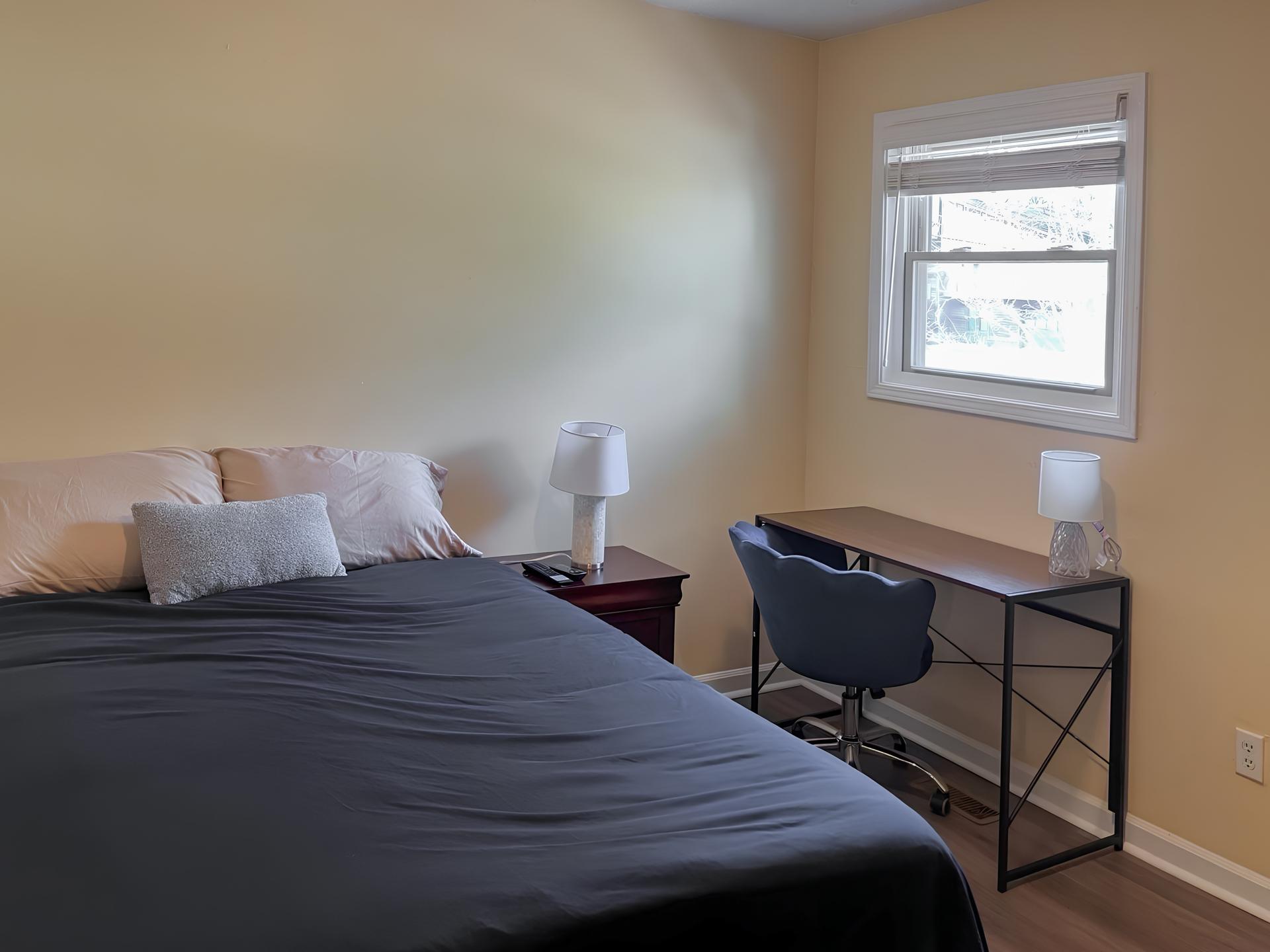 bedroom, detected:bed, window blind