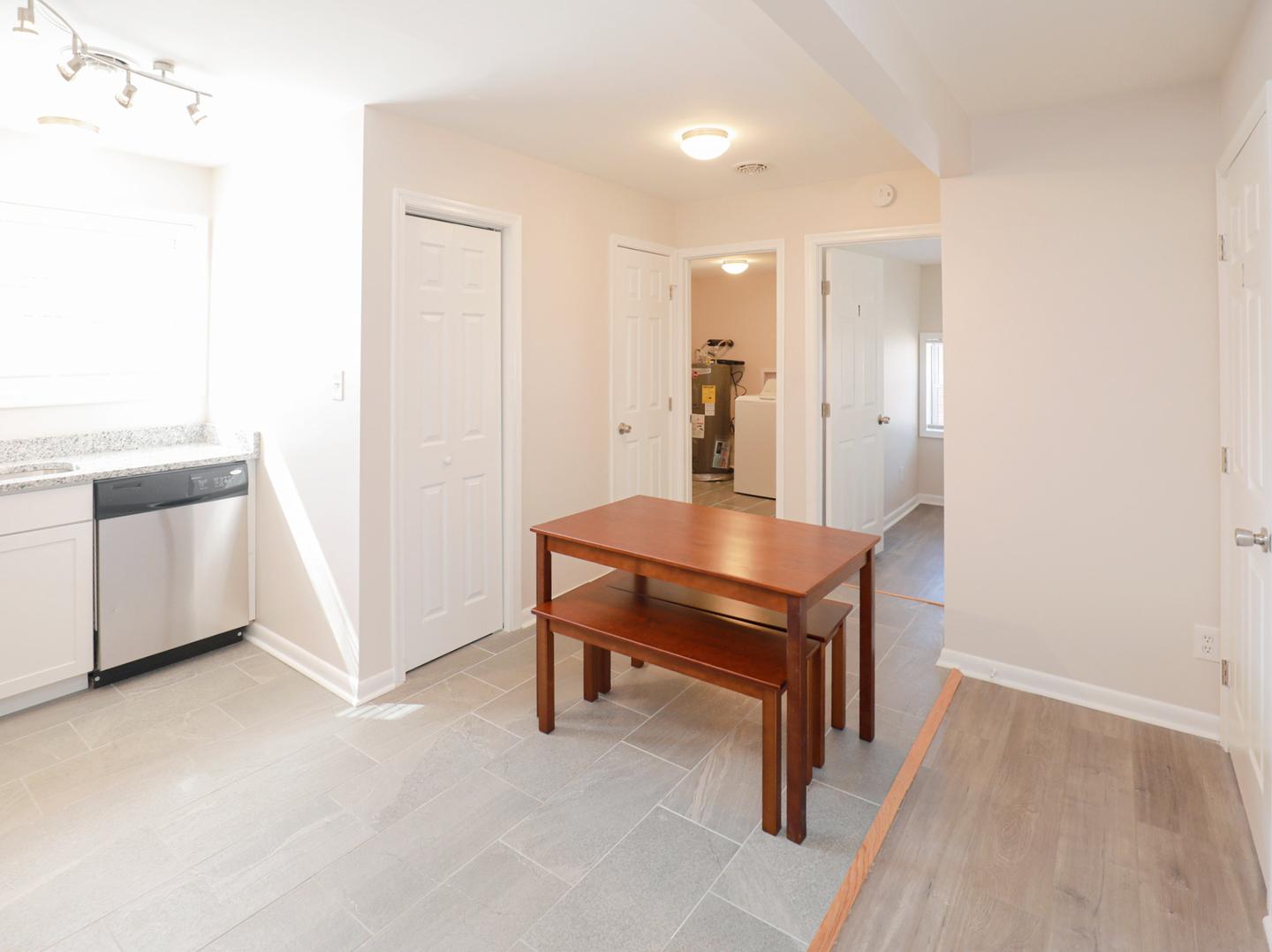 Common spaces including the kitchen