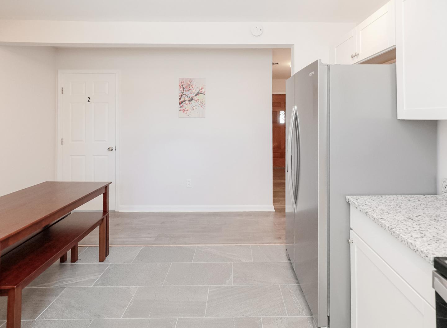 Common spaces including the kitchen