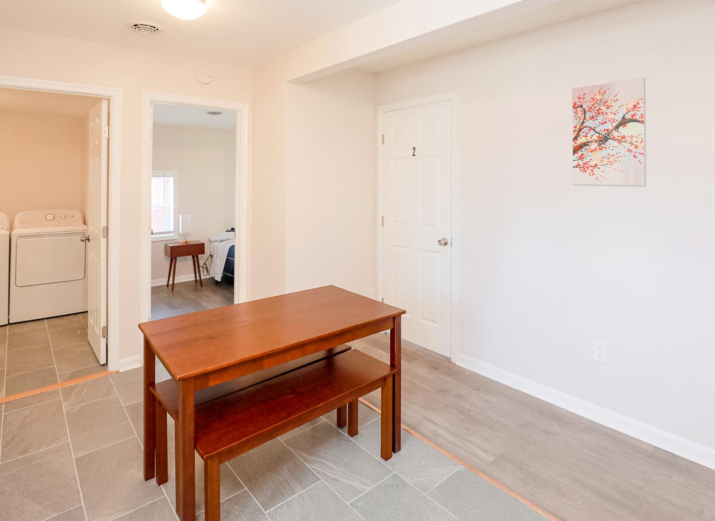 Common spaces including the kitchen