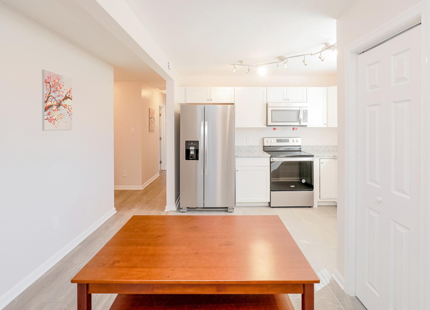 Common spaces including the kitchen