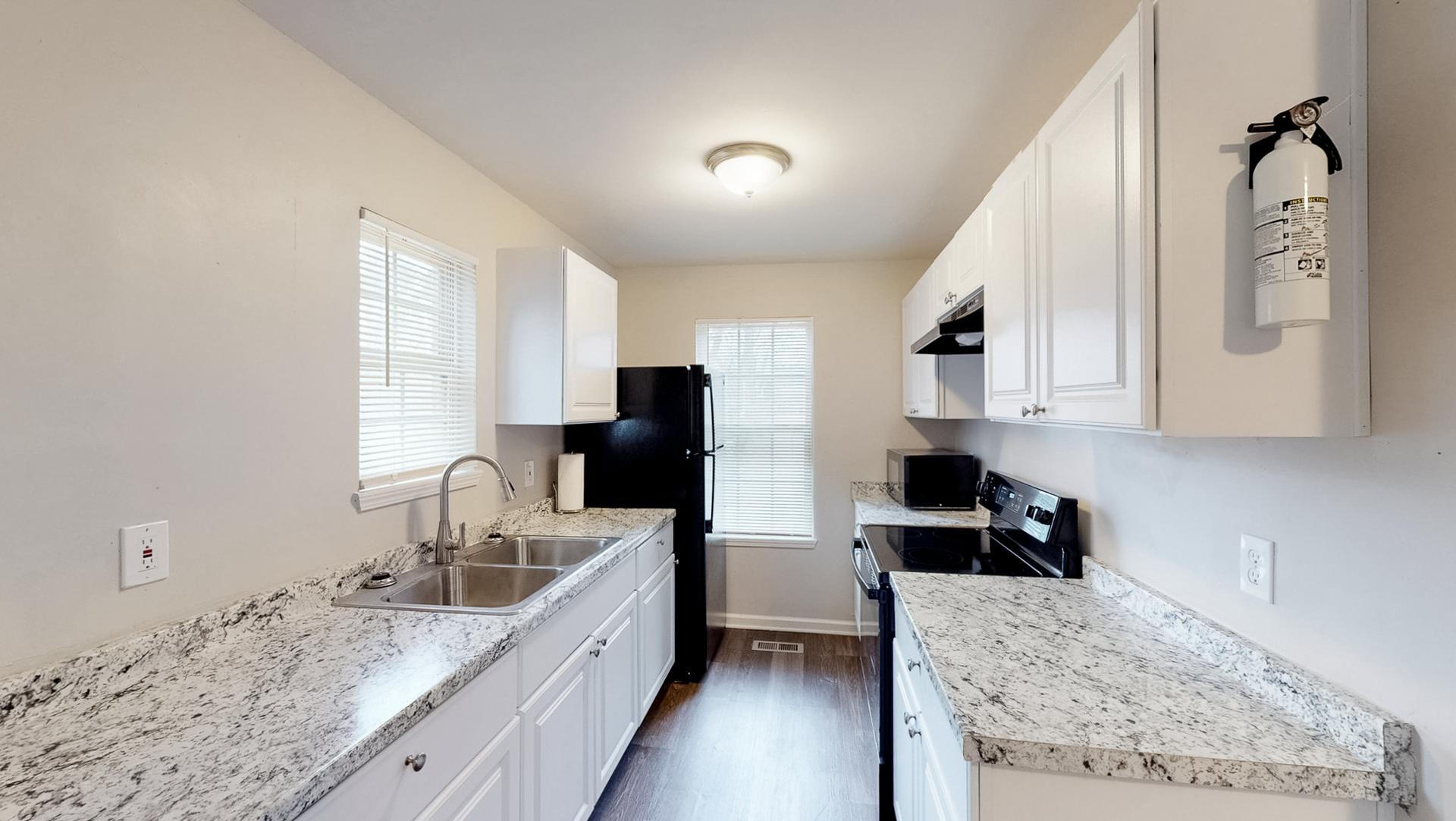 Common spaces including the kitchen