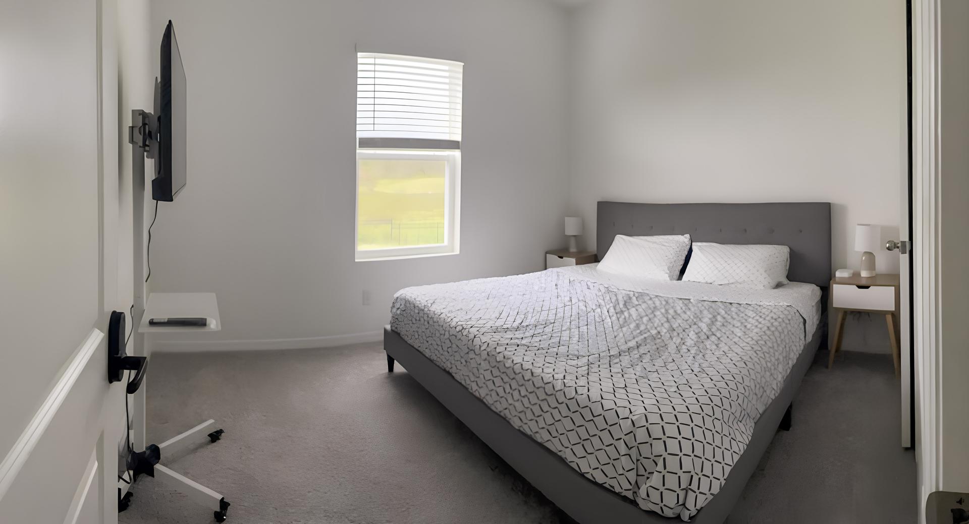 bedroom, detected:bed, window blind