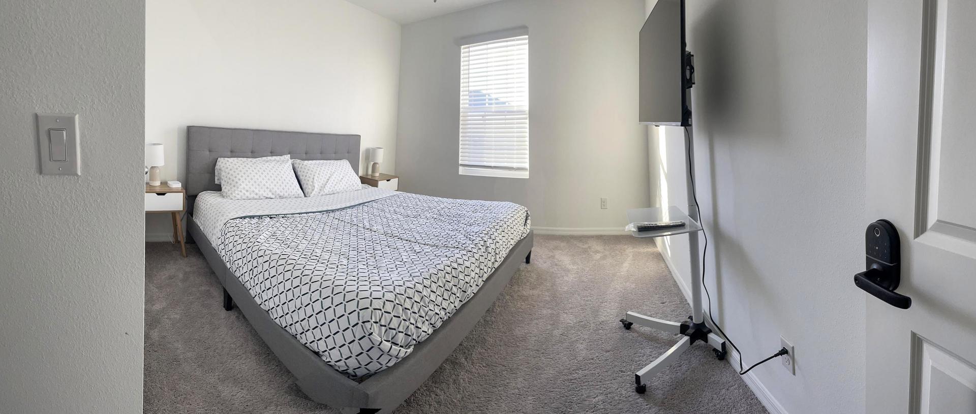 bedroom, detected:bed, window blind