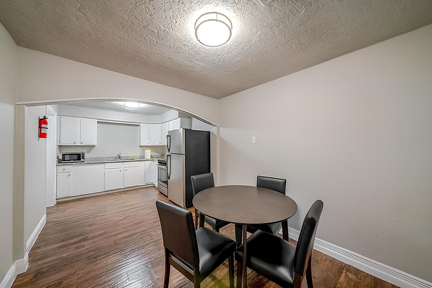 Common spaces including the kitchen