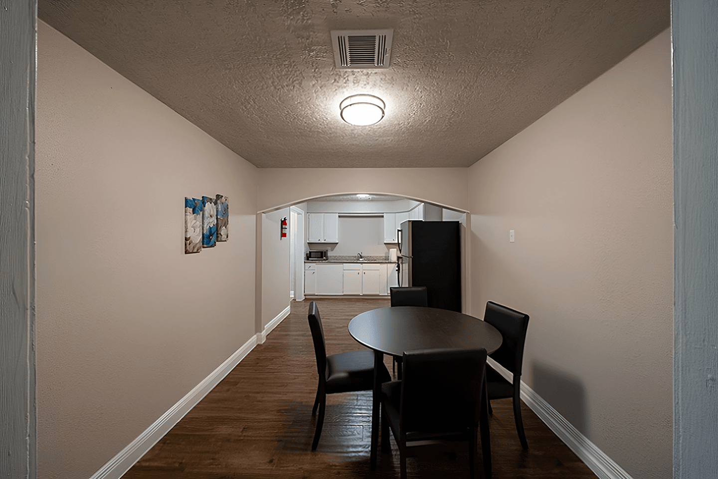 Common spaces including the kitchen
