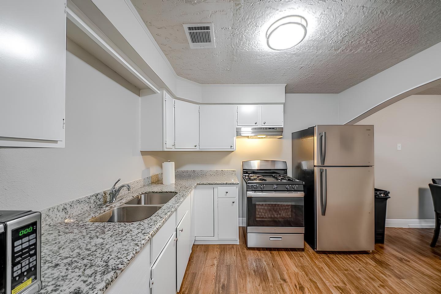 Common spaces including the kitchen