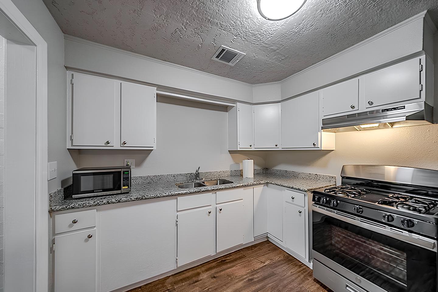 Common spaces including the kitchen