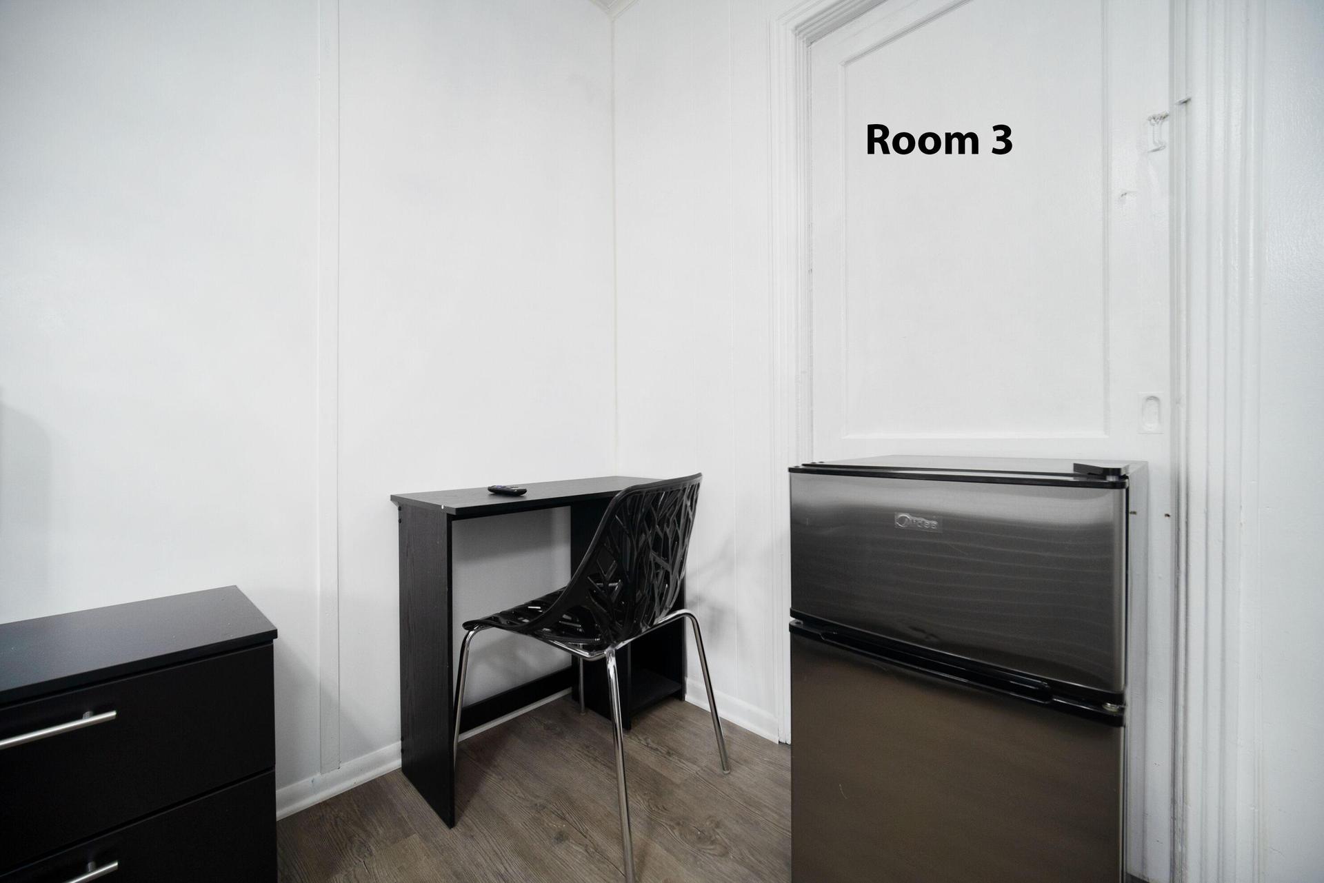 Nice desk with a Double door Mini Fridge!
