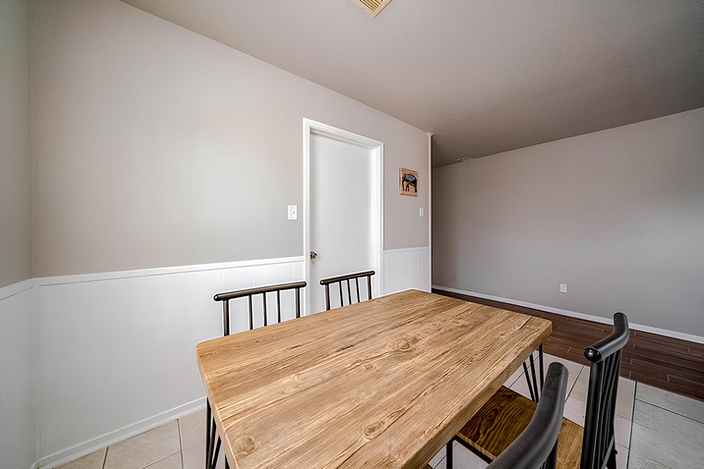Common spaces including the kitchen