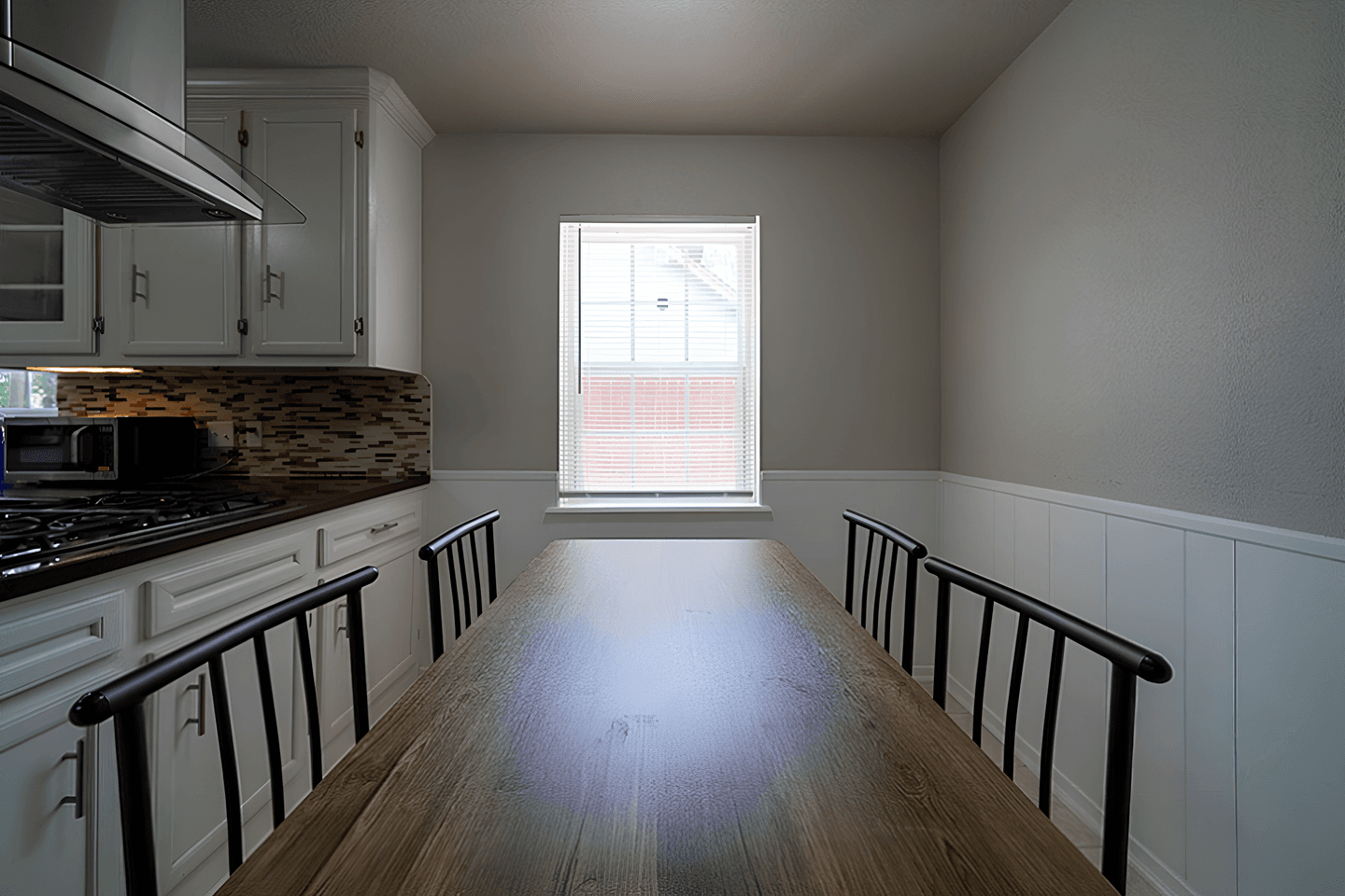 Common spaces including the kitchen