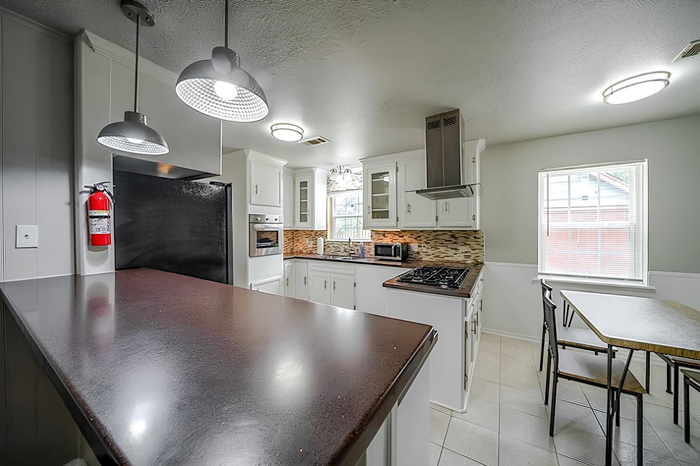 Common spaces including the kitchen