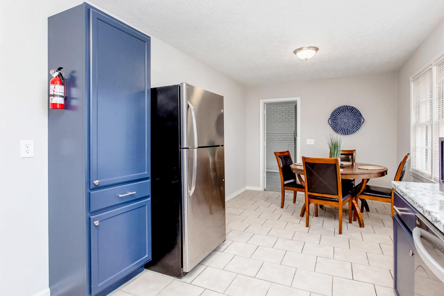 Common spaces including the kitchen