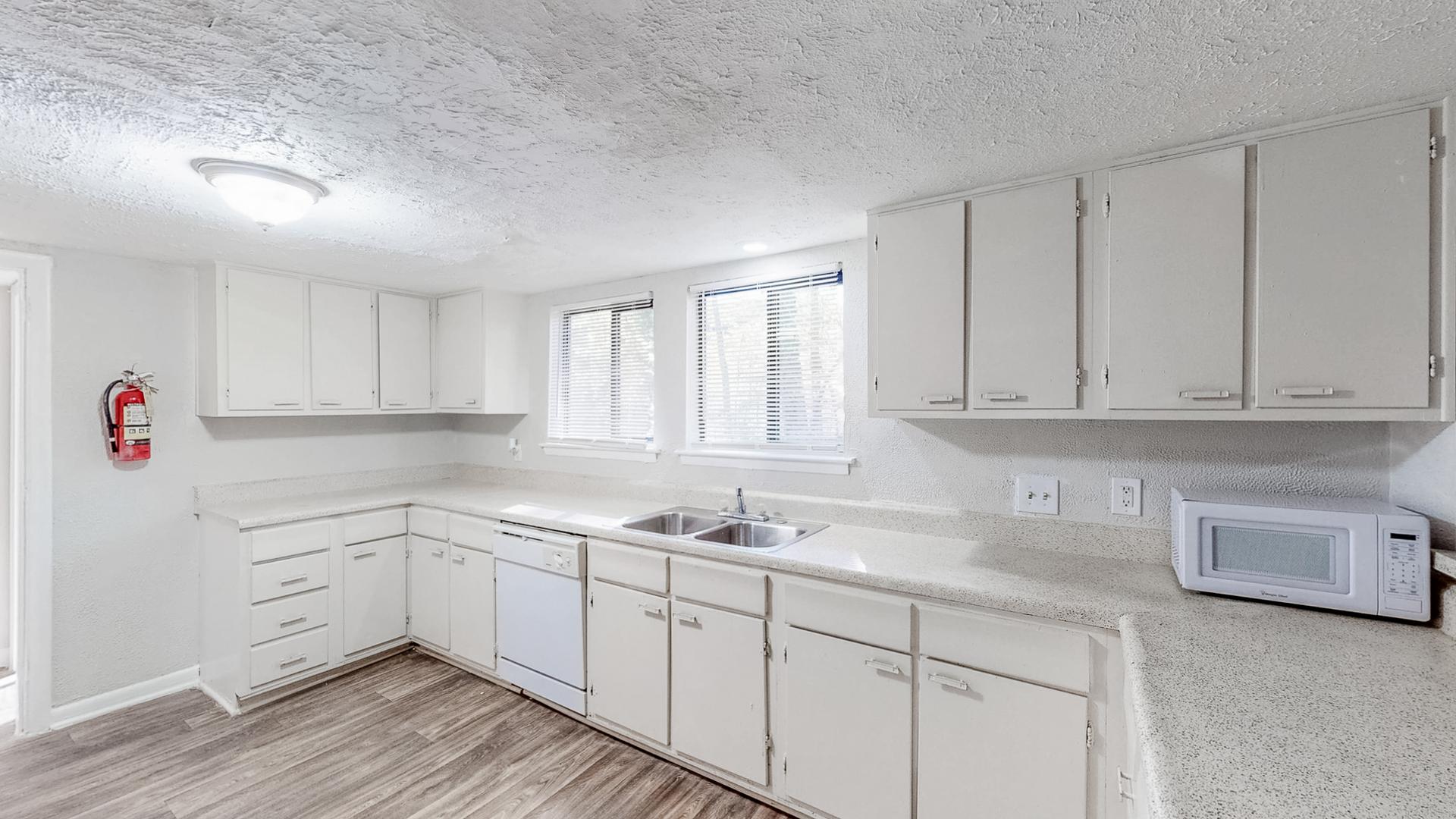 Common spaces including the kitchen