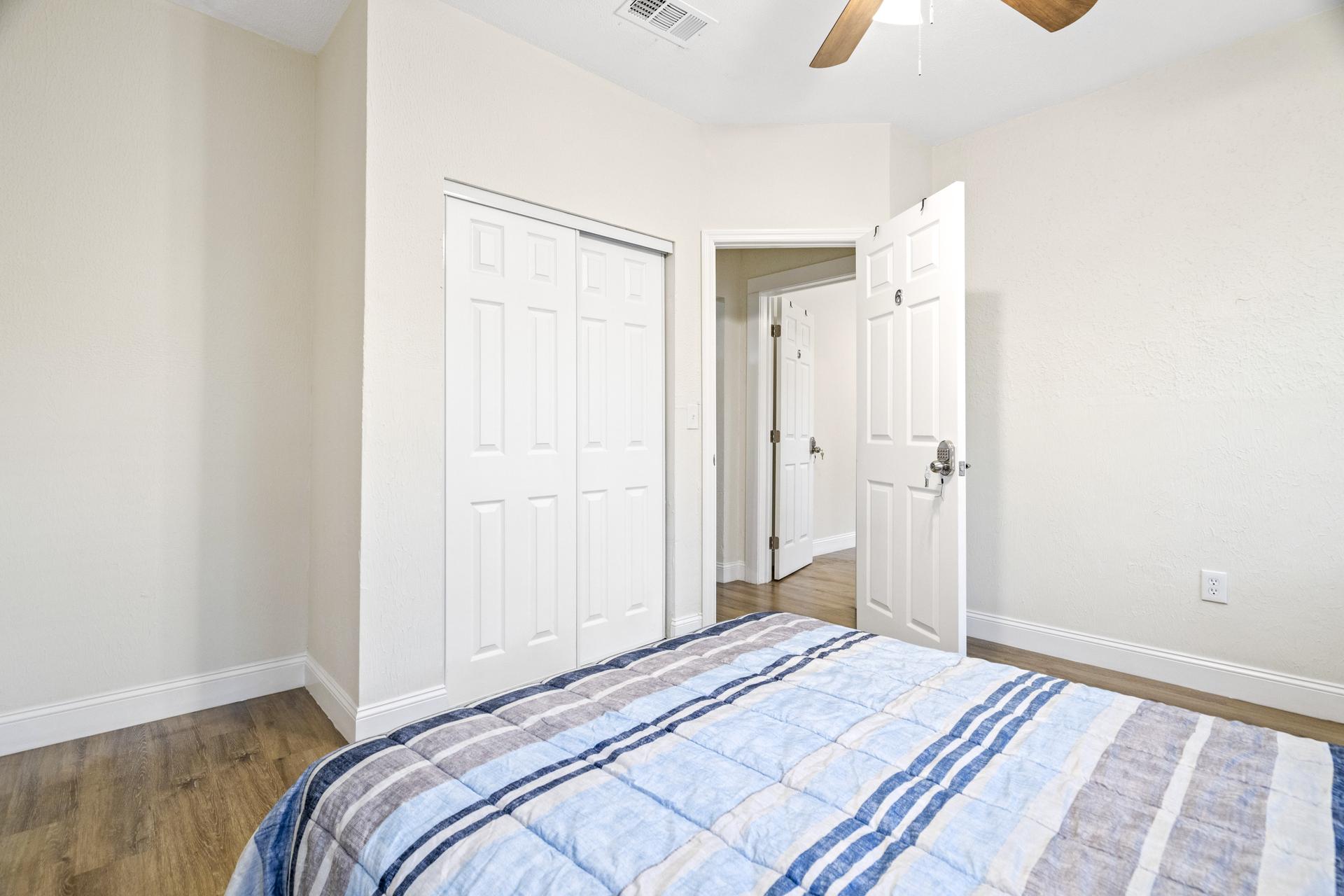 bedroom, detected:bed, ceiling fan