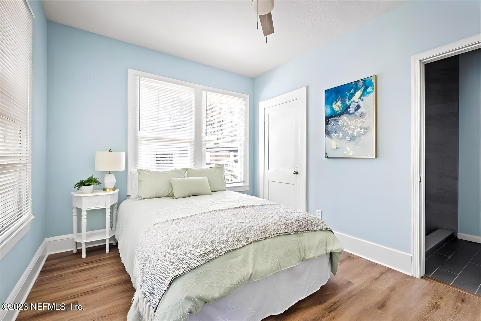 bedroom, detected:bed, window blind