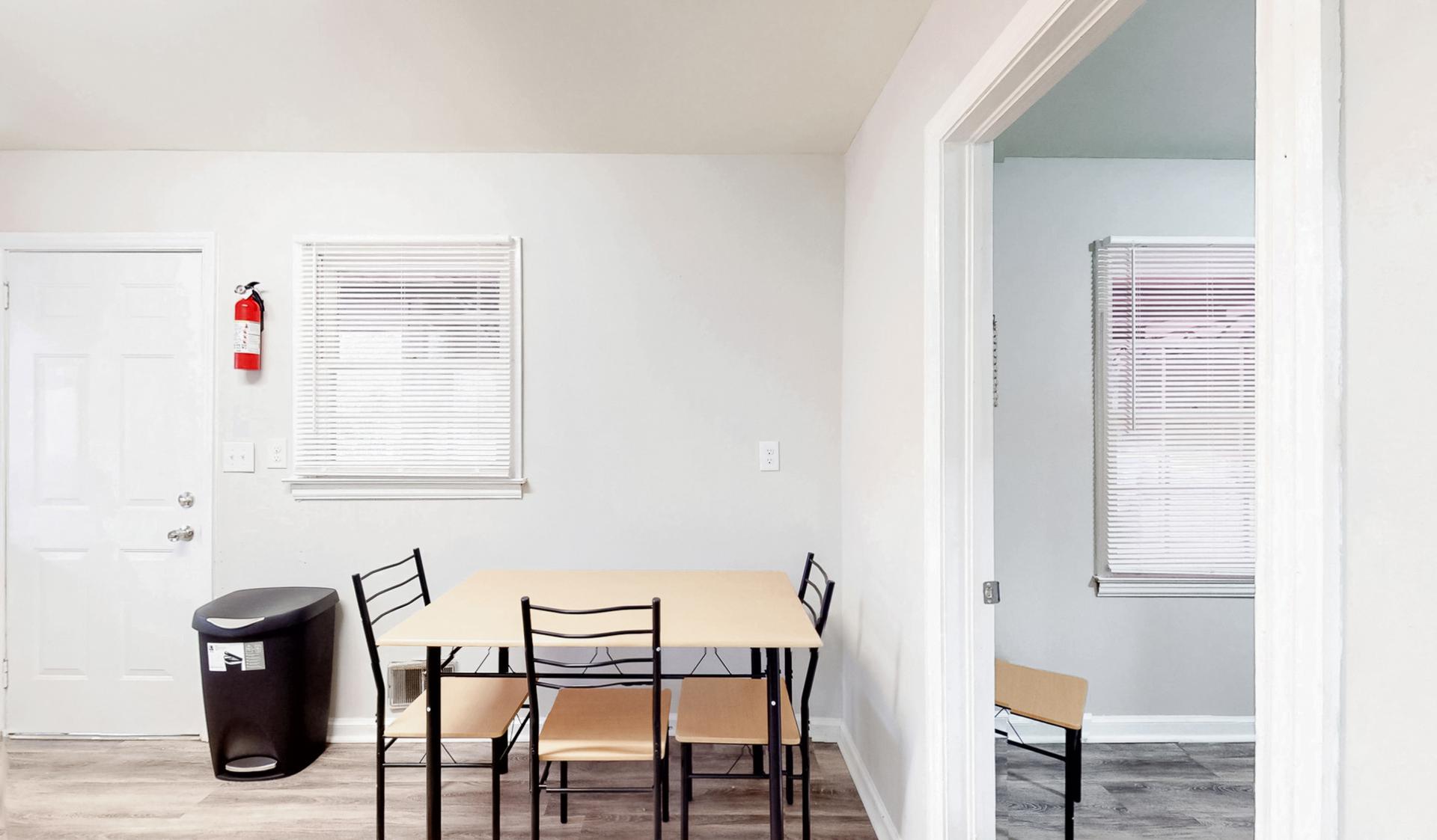 Common spaces including the kitchen