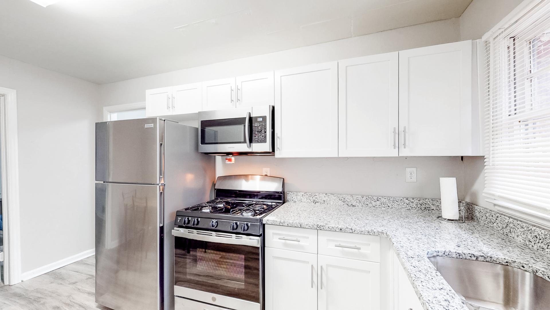 Common spaces including the kitchen