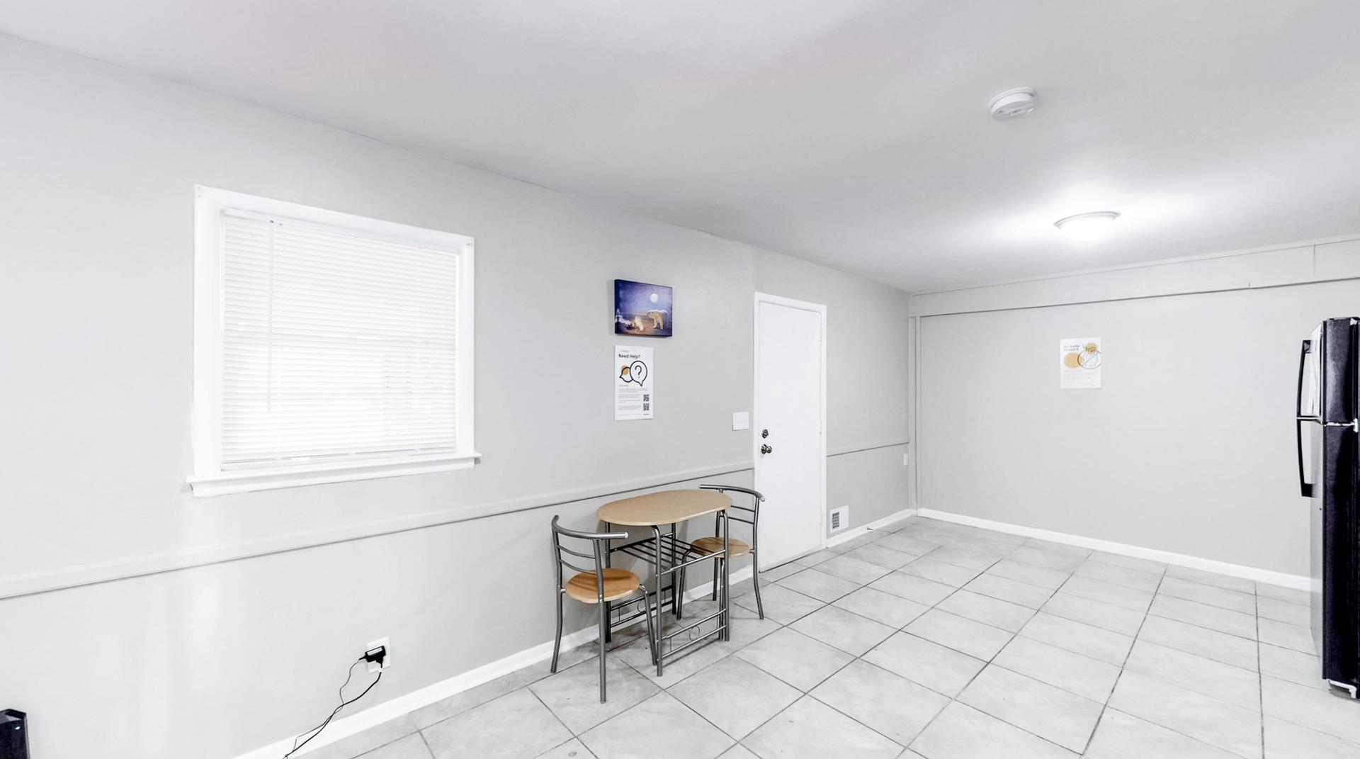 Common spaces including the kitchen