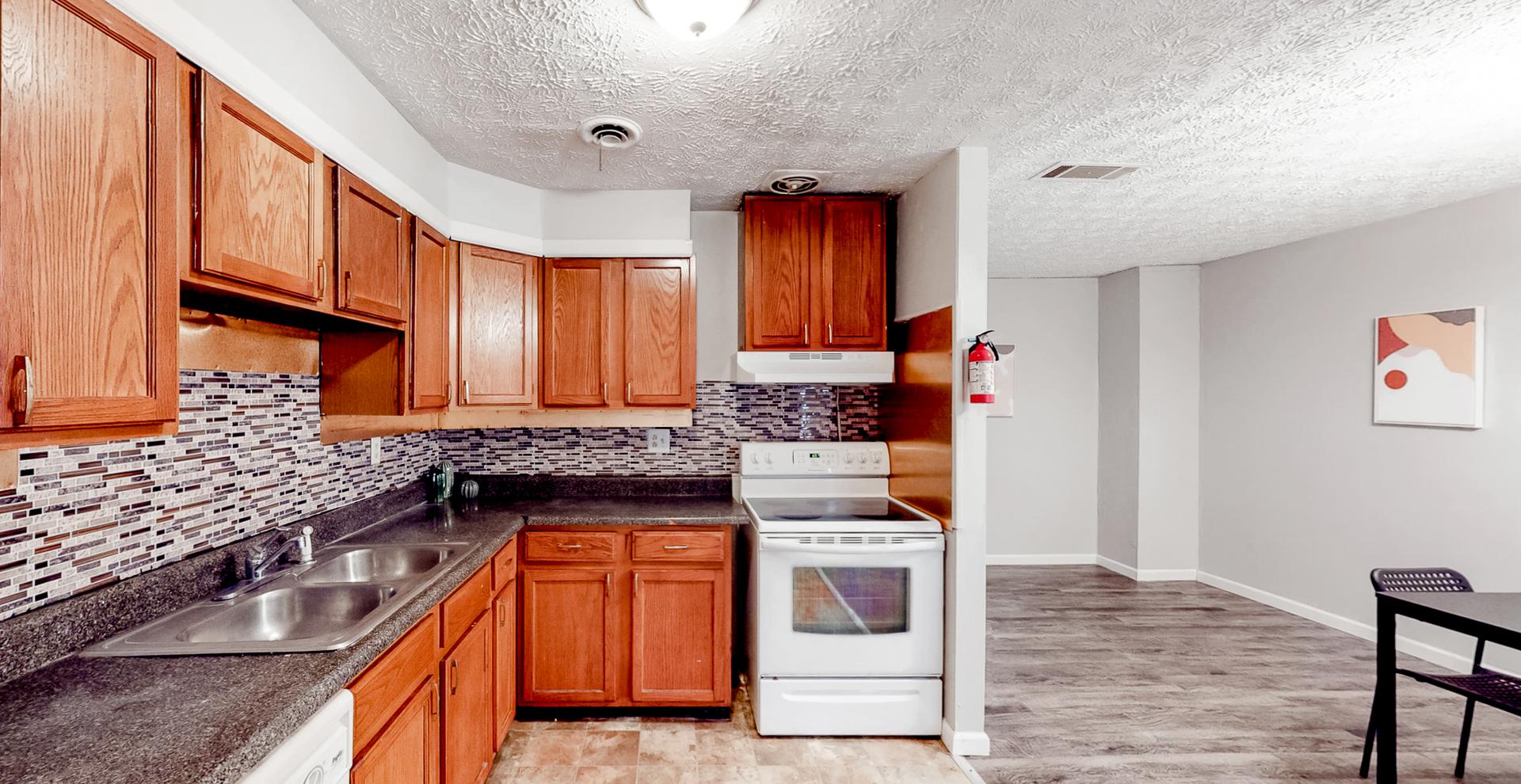 Common spaces including the kitchen