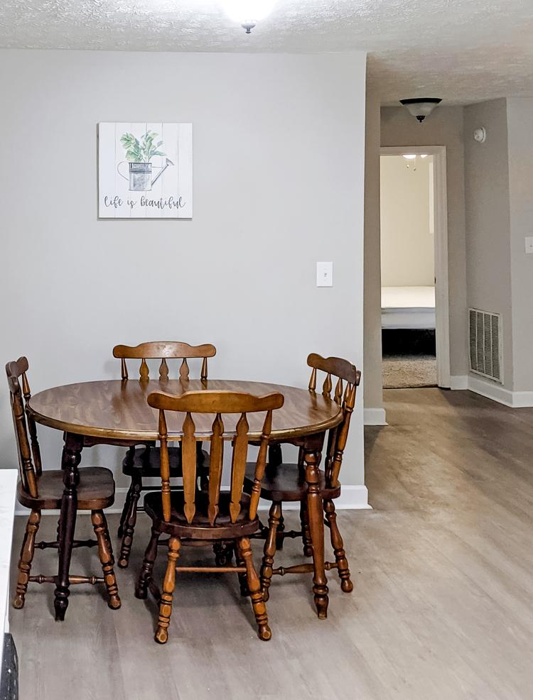 Common spaces including the kitchen