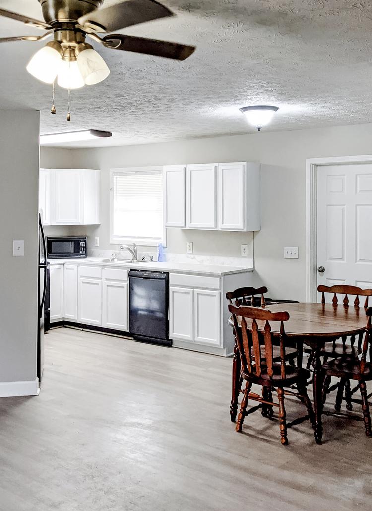 Common spaces including the kitchen