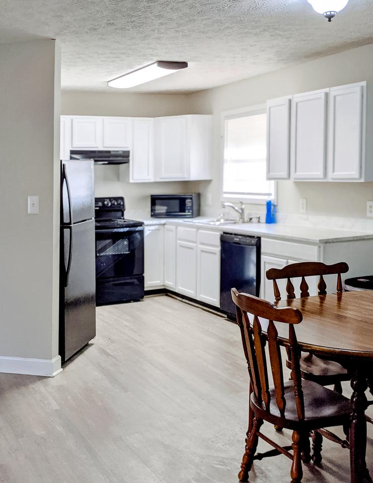 Common spaces including the kitchen