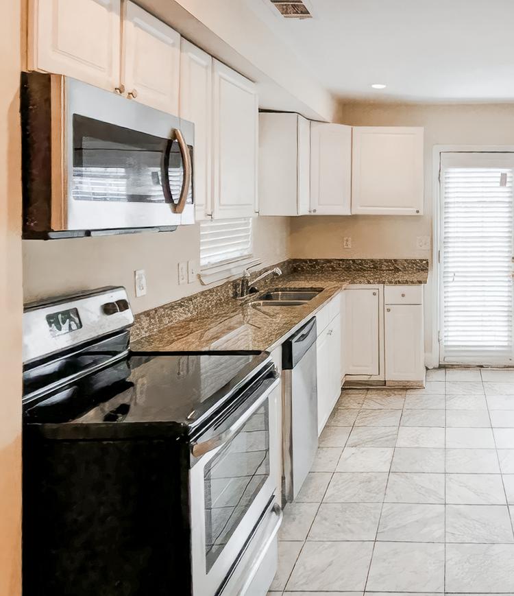 Common spaces including the kitchen
