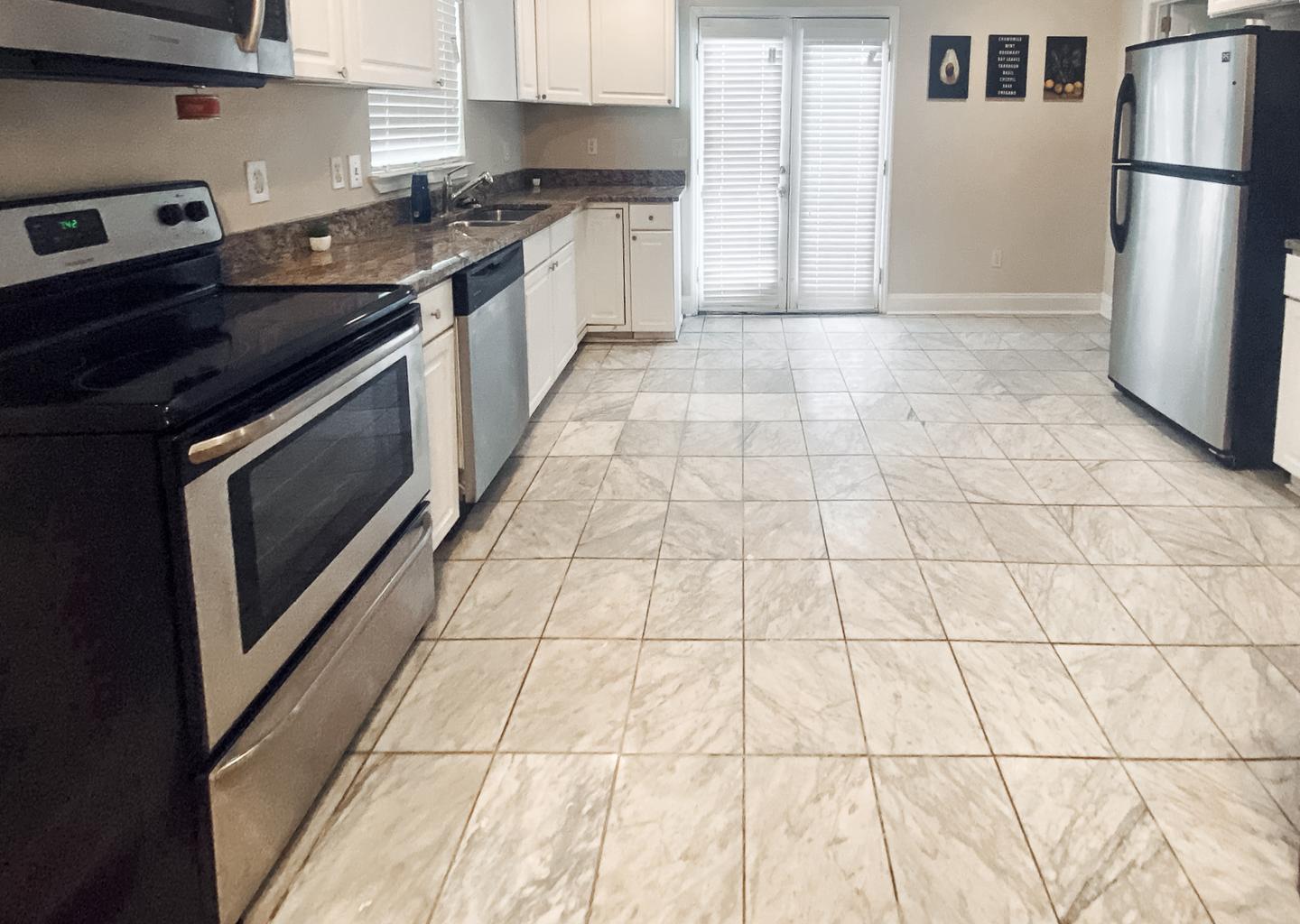 Common spaces including the kitchen