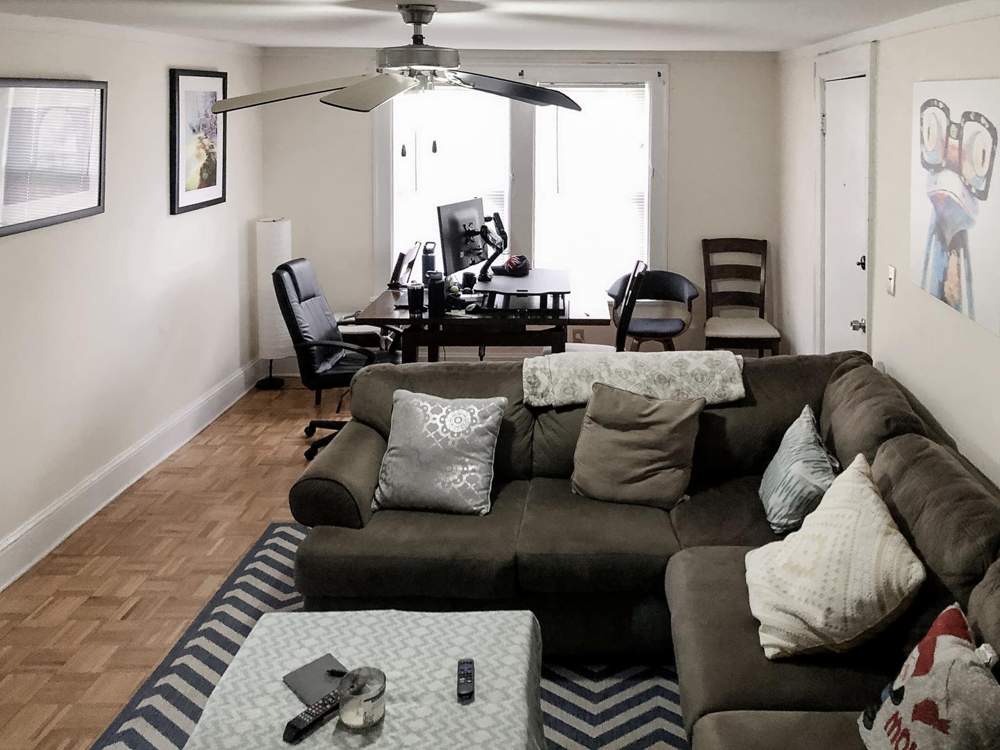 Common spaces including the kitchen