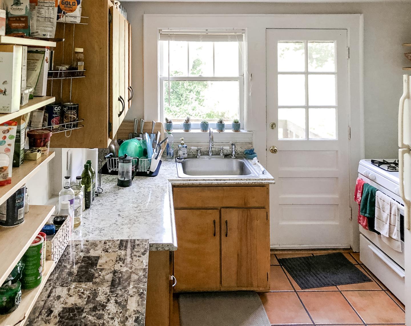 Common spaces including the kitchen