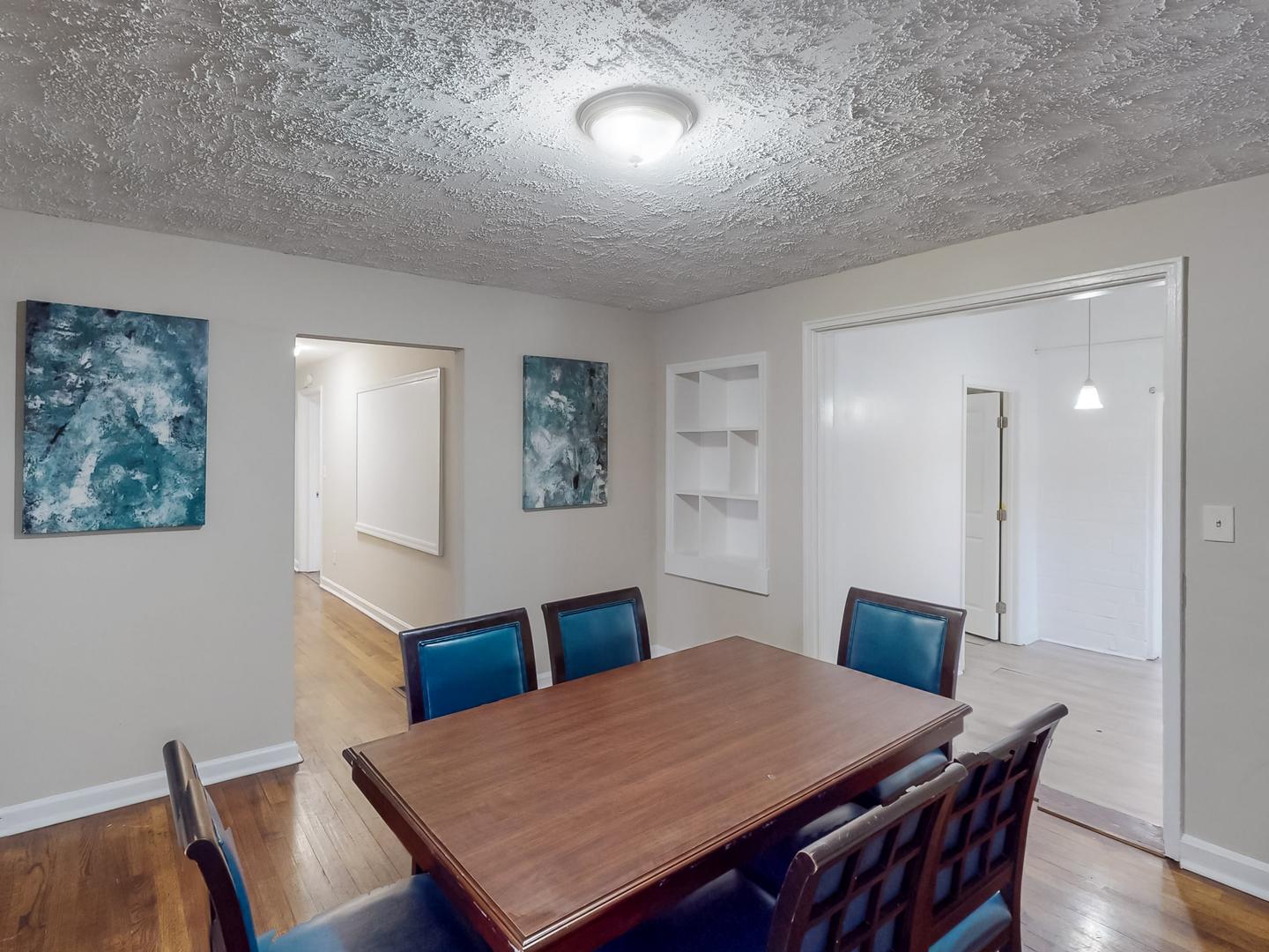 Common spaces including the kitchen