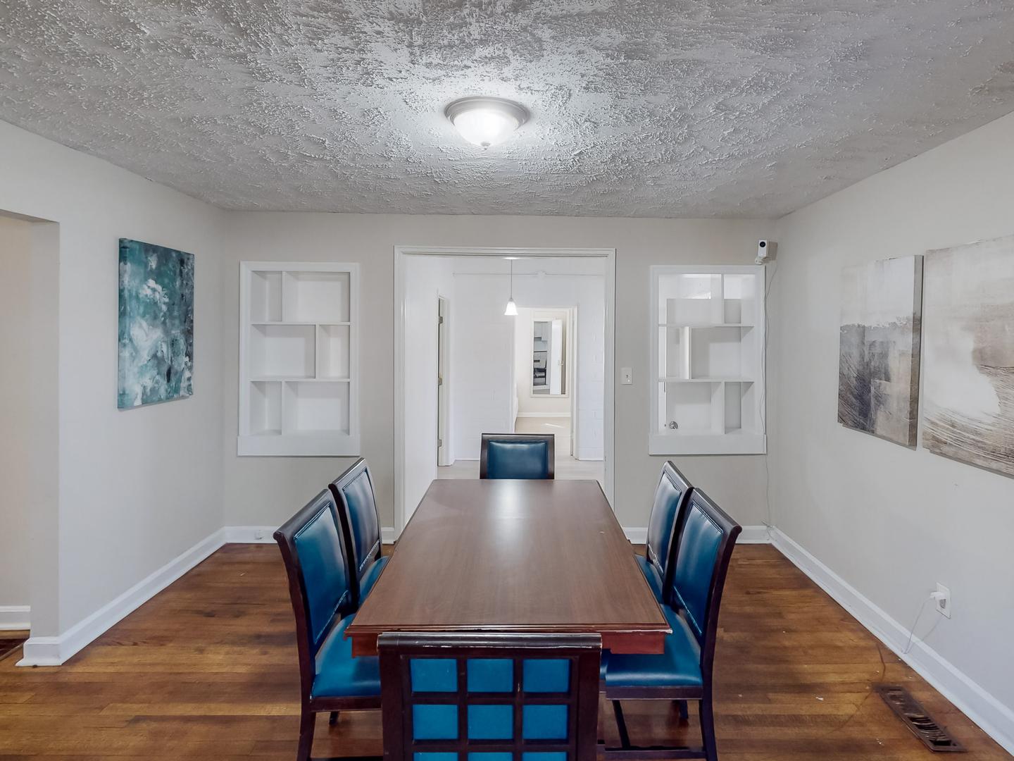 Common spaces including the kitchen