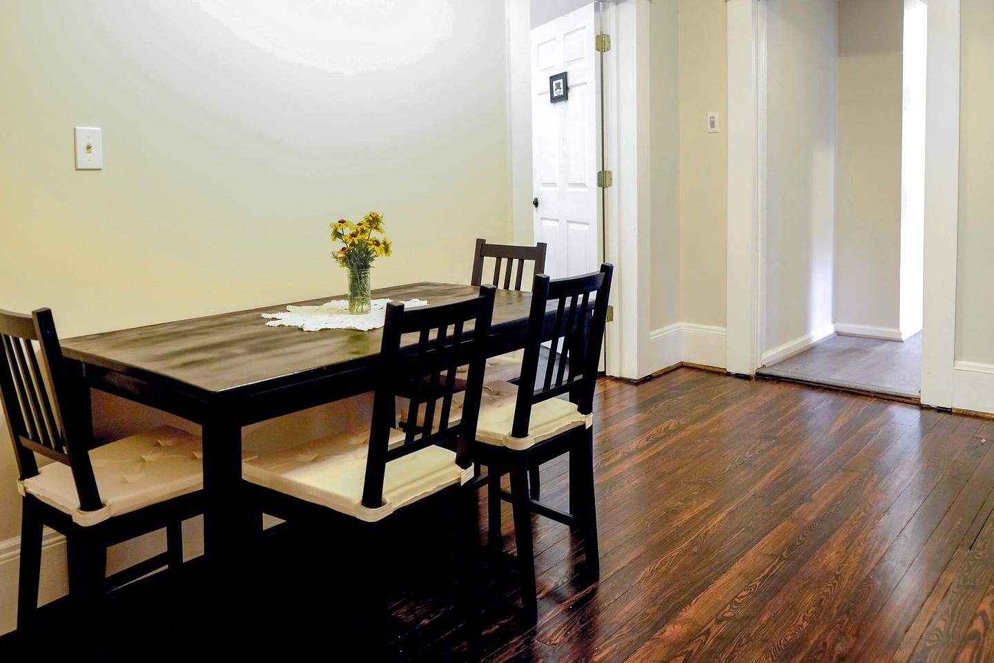 Common spaces including the kitchen