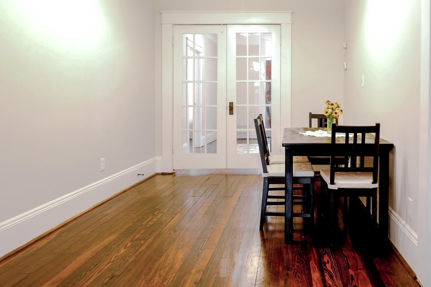 Common spaces including the kitchen