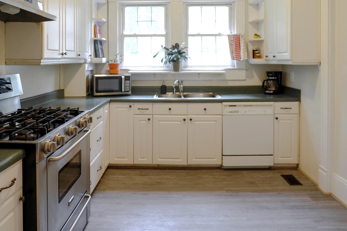 Common spaces including the kitchen